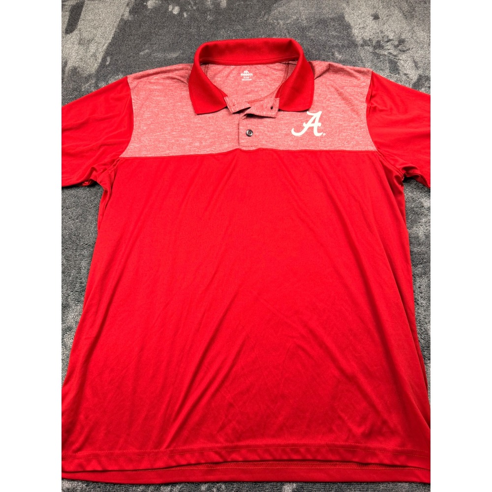 Alabama Crimson Tide Knights Apparel Mens XL Red Heathered Performance Polo